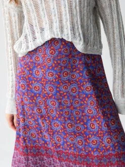 Natural Life Amy Maxi Skirt - Red Blue Gold Border -Natural Life Shop 484A0091 20copy