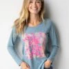 Natural Life Long Sleeve Boho Tee Shirt - Take It Easy