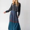 Natural Life Amy Maxi Skirt - Teal Gold Border -Natural Life Shop 484A2892 20copy
