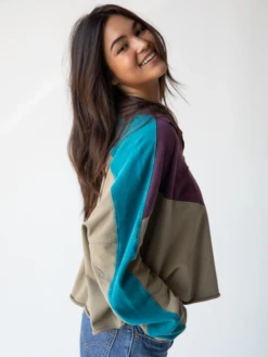 Natural Life Jess Color Block Pullover - Purple -Natural Life Shop 484A3569 20copy