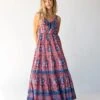 Natural Life Isabella Maxi Dress - Red Blue Floral -Natural Life Shop 484A4787