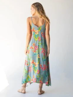 Natural Life Katrina Midi Slip Dress - Light Blue Neon Floral -Natural Life Shop 484A5000 20copy