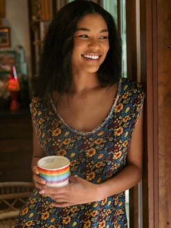 Natural Life Hangout Midi Dress - Navy Olive -Natural Life Shop 484A8167 20copy