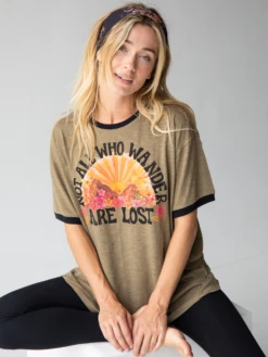 Natural Life Ringer Oversized Tee Shirt - Wander -Natural Life Shop 484A9068 20copy