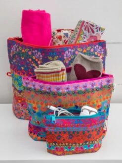 Natural Life Anything & Everything Pouch Set - Border Print