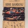 Natural Life Full Boho Bandeau® Headband - Black Red Bouquets -Natural Life Shop BBW000087