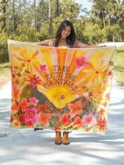 Natural Life Cozy Throw Blanket - Take Me To The Mountains