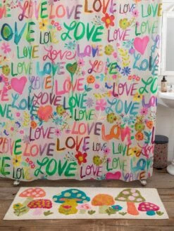 Natural Life Tufted Runner Bath Mat - Cream Mushrooms