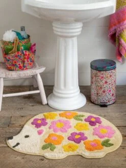 Natural Life Tufted Cotton Bath Mat - Hedgehog