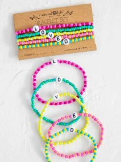 Natural Life Loved Bracelets, Set Of 5