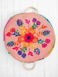 Natural Life Boho Printed Laundry Hamper - Floral -Natural Life Shop BSKT000010 1