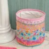 Natural Life Collapsible Storage Bin - Floral Border