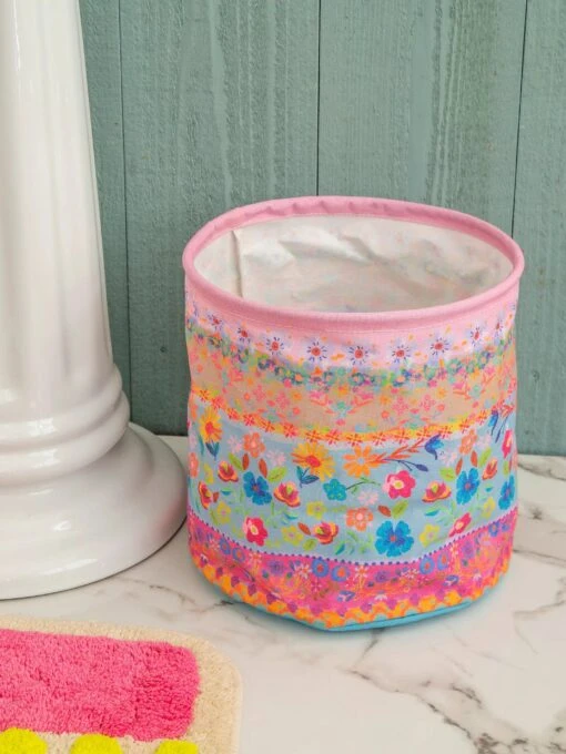 Natural Life Collapsible Storage Bin - Floral Border -Natural Life Shop BSKT000011 3