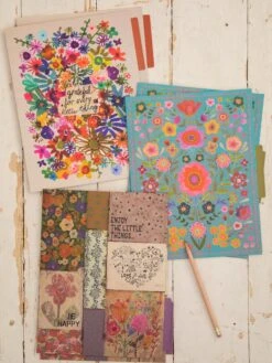 Natural Life Colorful File Folders, Set Of 6 - Grateful