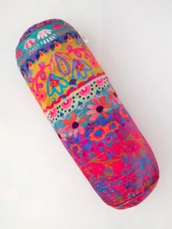 Natural Life Cozy Bolster Pillow - Floral Border