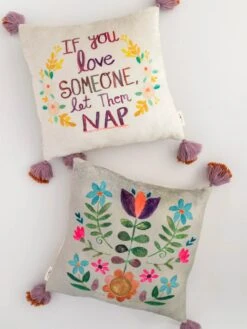 Natural Life Cozy Throw Pillow - Let Them Nap
