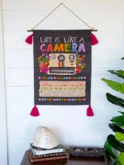 Natural Life Tassel Wall Tapestry - Camera
